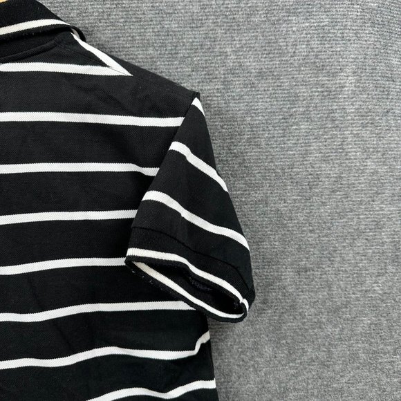 Abercrombie & Fitch Shirt Mens Medium Black White Striped Casual Polo Designer - Picture 11 of 14